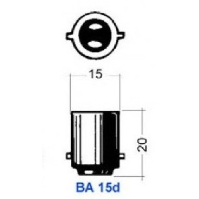 Bec incandescent pentru girofar industrial Ba15d 40W